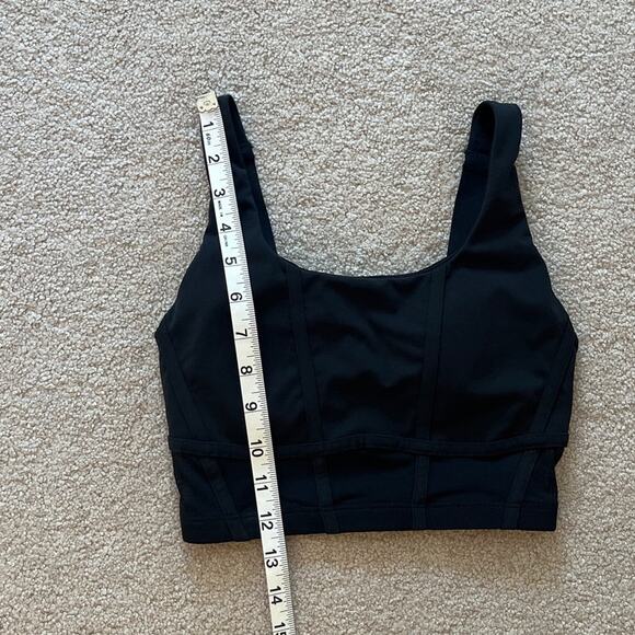 Sweaty Betty Black Mesh Details Sports Bra Size 4 Removable Pads Athletic Gym - Picture 5 of 5